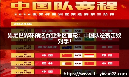 男足世界杯预选赛亚洲区首轮：中国队逆袭击败对手！
